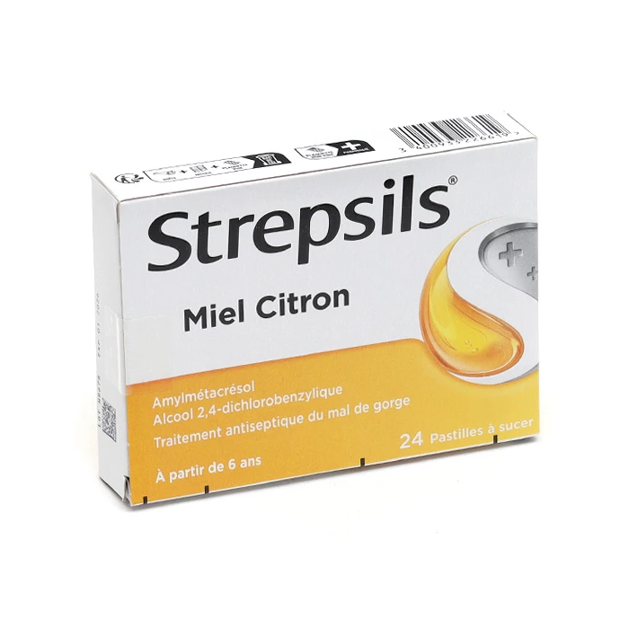 Strepsils miel citron Boite de 24 pastilles à sucer