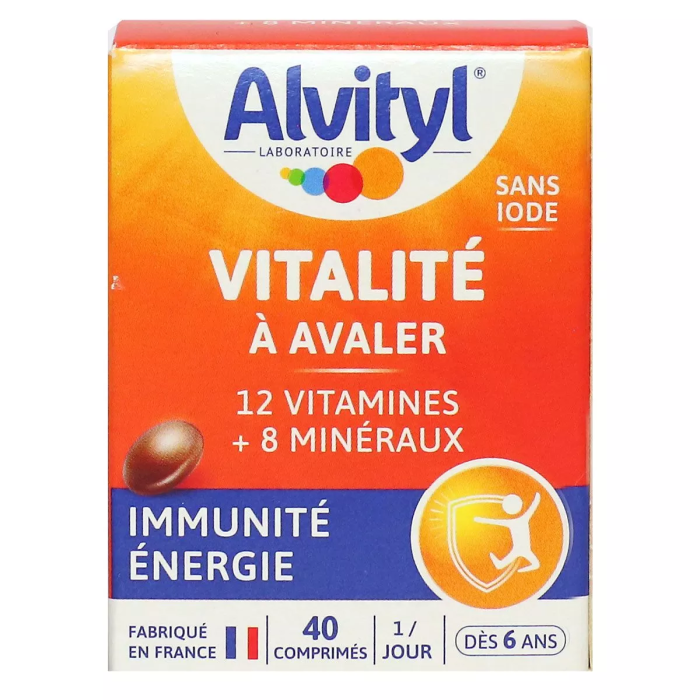 ALVITYL Vitalité à avaler Dès 6 ans Boite de 40 Comprimés