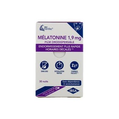 IBSA Mélatonine 1,9 mg Boite de 30 Films Orodispersibles