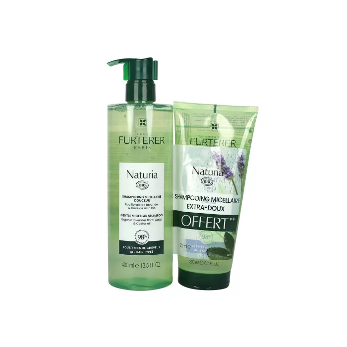 FURTERER Naturia shampoing micellaire douceur bio eco-recharge 400 ml + 200ml offert