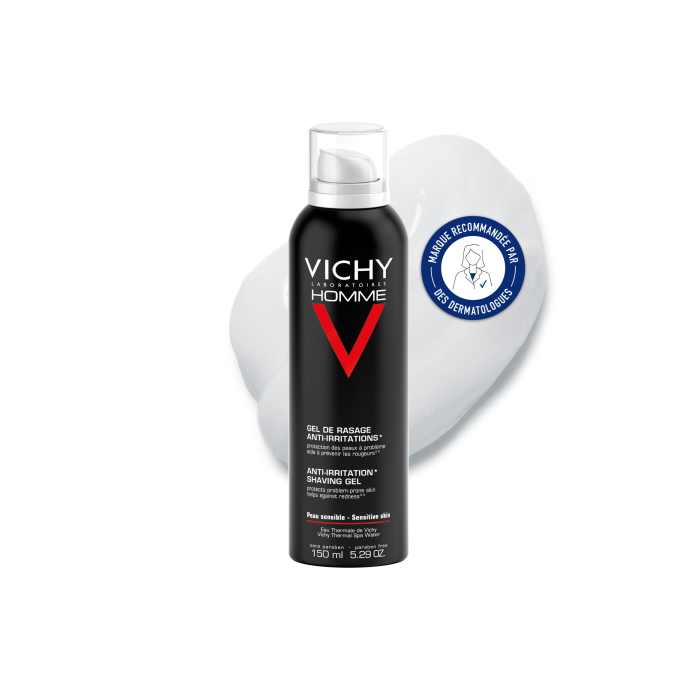 VICHY HOMME Gel de rasage Peaux sensiblesAérosols de 150ml