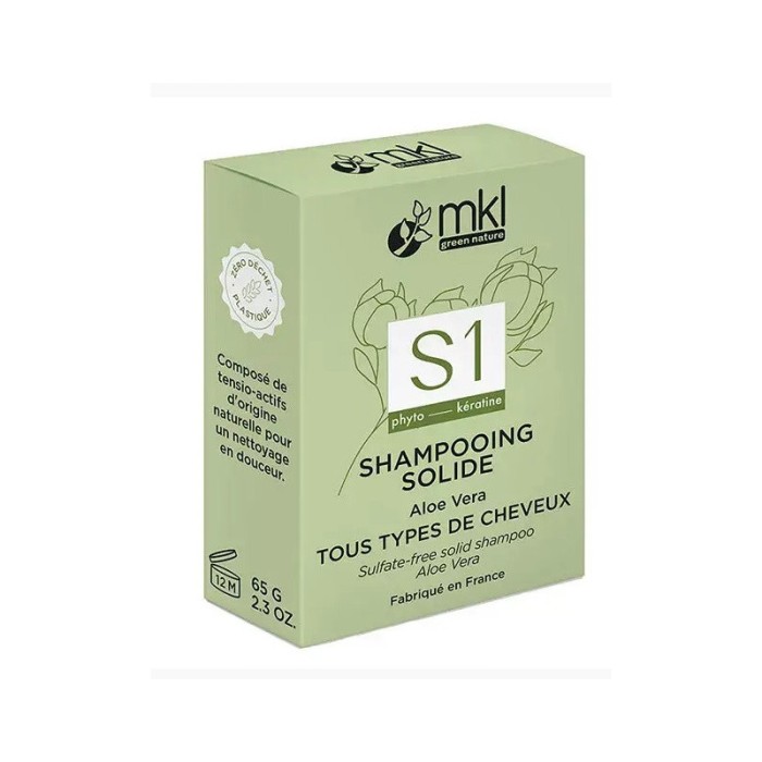 MKL Shampooing solide à l'aloe vera pour tout types de cheveux Pain de 65 grammes