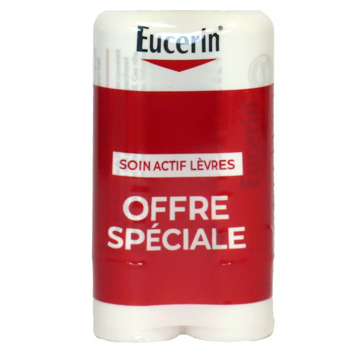 Eucerin Soin actif lèvres Lot de 2 sticks de 4,8g