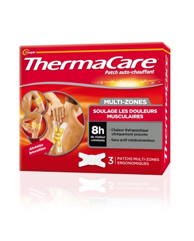 THERMACARE Patch Auto-chauffant 8h Multi-Zones boite de 3