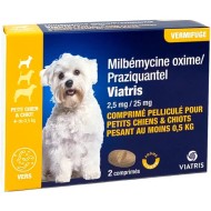 Milbemycine / Praziquantel Viatris Chiot - petit chien Boite de 2 comprimés