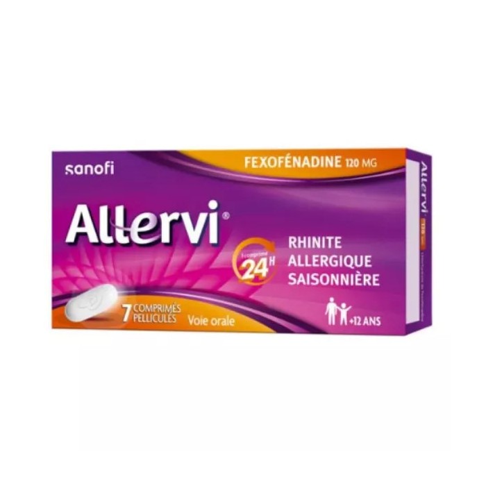 Allervi Rhinite allergique Boite de 7 comprimés