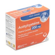 ACETYLCYSTEINE 200 mg Toux grasse Boite de 20 sachets