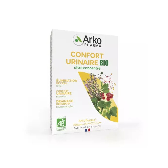ARKOPHARMA Arkofluide BIO Confort Urinaire Boite de 20 ampoules