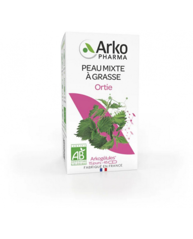ARKOGELULES Ortie Peau mixte à grasse Flacon de 45 gélules