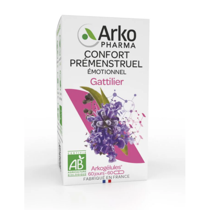 ARKOGELULES GATTILIER Confort prémenstruel et ménopause Boite de 60 gélules