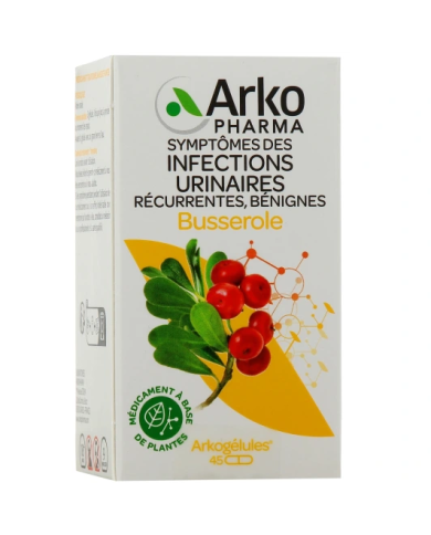 ARKOGELULES Busserole contre les infections urinaires  Flacon de 45 Gélules