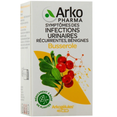 ARKOGELULES Busserole contre les infections urinaires  Flacon de 45 Gélules
