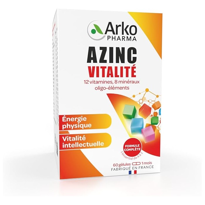 ARKOPHARMA AZINC VITALITE Boite de 60 gélules