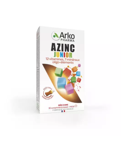 ARKOPHARMA AZINC  JUNIOR Comprimés a croquer goût cola Flacon de 30