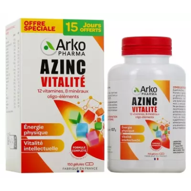 ARKOPHARMA AZINC vitalité Boite de 150 gélules (15 jours offert)