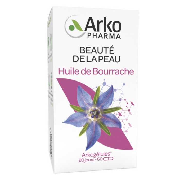 Arkopharma Arkogélules Huile de Bourrache Beauté de la peau Flacon de60 gélules