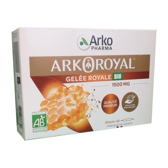 ARKOPHARMA ARKOROYAL Gelée Royale 1500 mg Boite de 20 ampoules