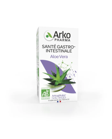 Arkogélules BIO Aloe vera " santé gastro-intestinale" Flacon de 30 gélules