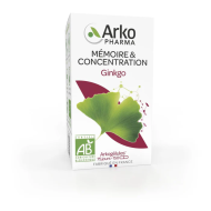 Arkogélules BIO Ginkgo "mémoire et concentration" Flacon de 45 gélules