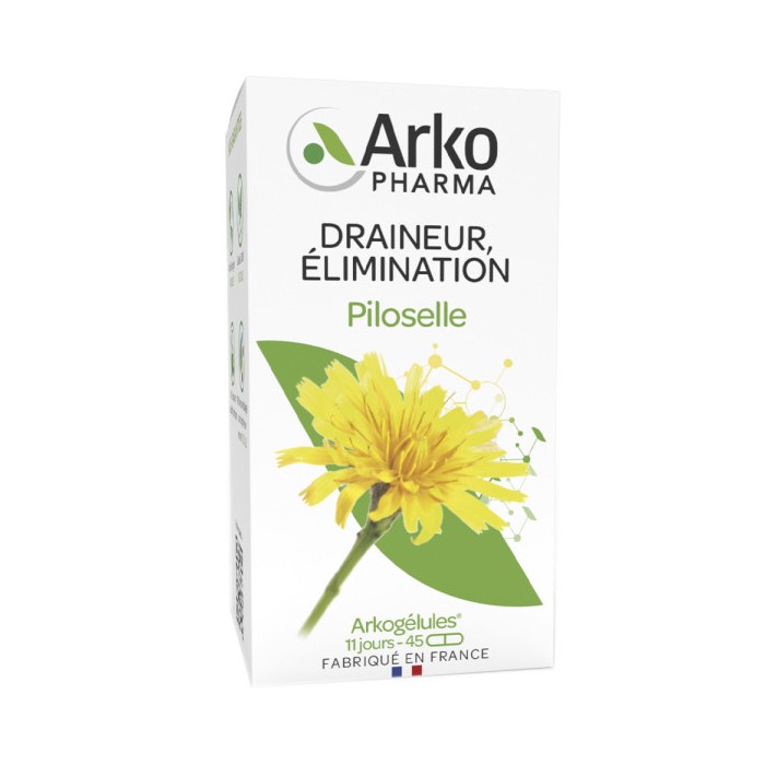 ARKOGELULES Piloselle " draineur et élimination" Flacon de 45 Gélules