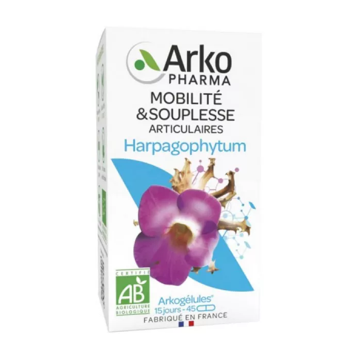 ARKOGELULES Harpagophytum "mobilité et souplesse articulaires" Flacon de 45 Gélules