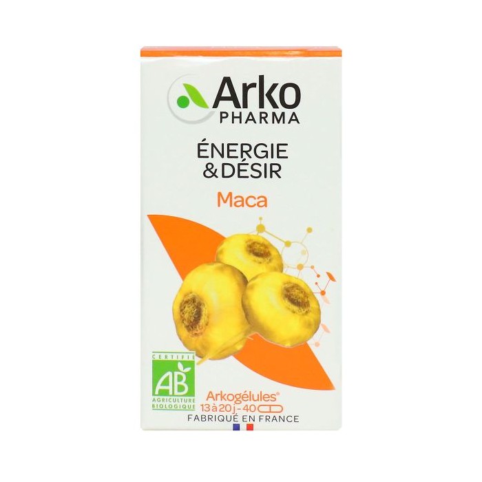 ARKOGELULES MACA BIO Boite de 40 gélules