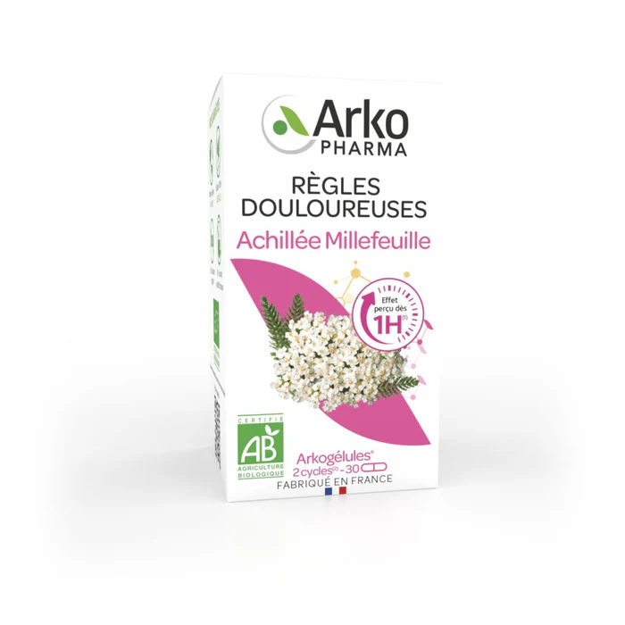 Arkogélules BIO Achillée Millefeuille "Règles douloureuses" Boite de 30 gélules