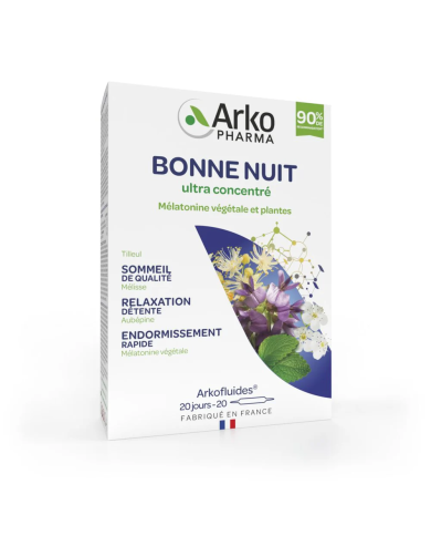 Arkofluides Bonne Nuit Ultra Concentré Boite de 20 ampoules