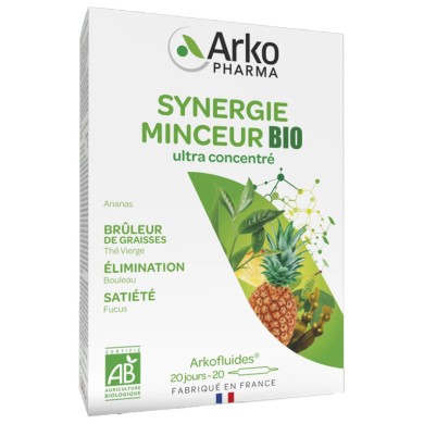 ARKOPHARMA Arkofluide Synergie minceur BIO Boite de 20 ampoules
