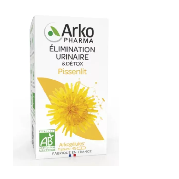 ARKOGELULES Pissenlit "élimination urinaire et détox"  Flacon de 45 gélules