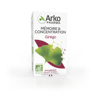 Arkogélules BIO Ginkgo "mémoire et concentration" Flacon de 45 gélules
