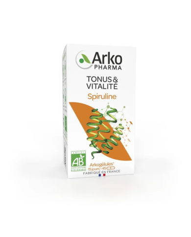 Arkogélules Spiruline 'tonus et vitalité" Boite de 45 gélules