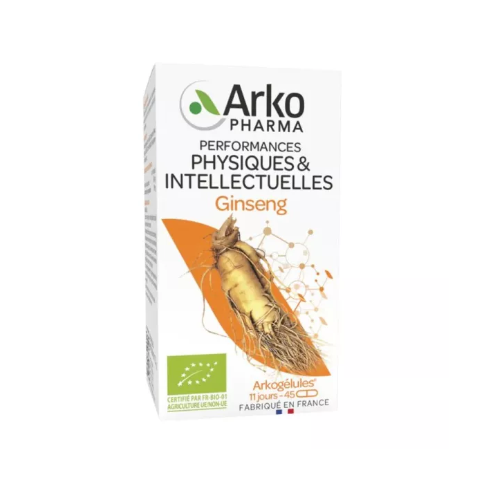 ARKOGELULES GINSENG "performances physiques et intellectuelles" Boite de 45 GELULES