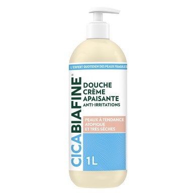 CICABIAFINE Douche Crème Apaisante Anti-Irritations  Flacon pompe de 1 Litre