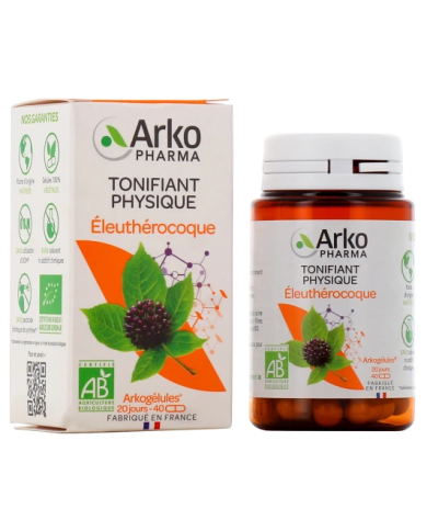 ARKOGELULES Eleuthérocoque "Tonifiant physique" Flacon de 40 gélules
