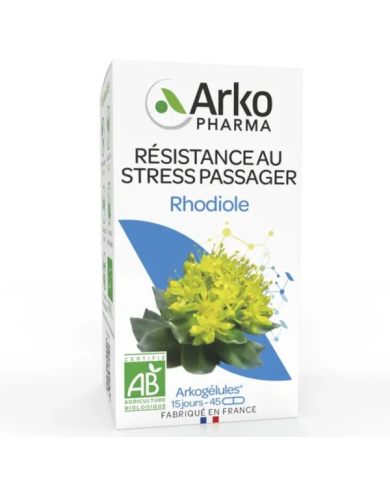 ARKOGELULES Rhodiole "Résistance au stress passager"  Flacon de 45 gélules