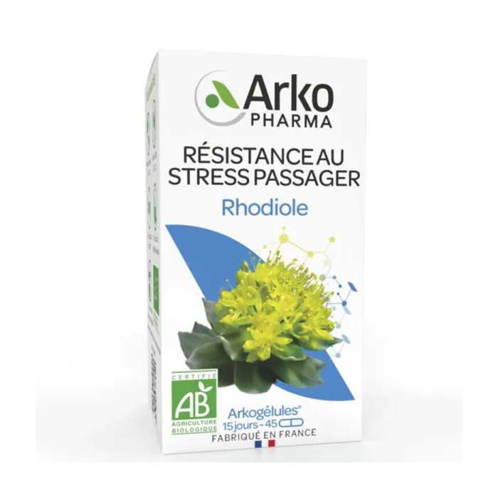 ARKOGELULES Rhodiole "Résistance au stress passager"  Flacon de 45 gélules