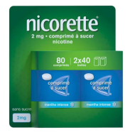 NICORETTE 2 Mg Comprimés à sucer menthe intense 2 Boites de 40