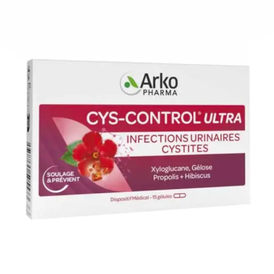 Arkopharma Cys-Control Ultra Infections Urinaires et Cystites Boite de 15 Capsules
