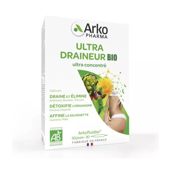Arkopharma Arkofluides Ultra Draineur Bio Boite de 30 ampoules