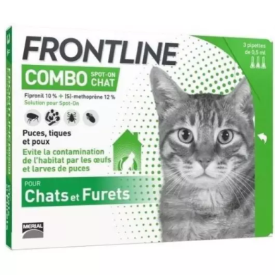 FRONTLINE COMBO Solution externe Chat 3 doses
