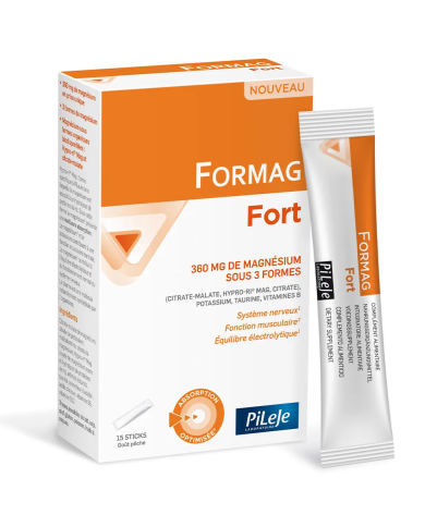 FORMAG FORT 360Mg de magnésium Boite de 15 sticks à diluer