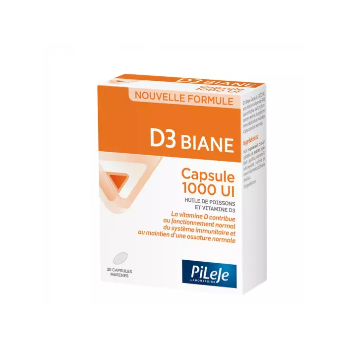 Pileje D3 Biane 1000UI Boite de 30 capsules