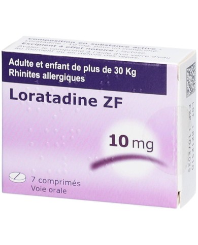 LORATADINE ZF 10mg Boite de 10 comprimés