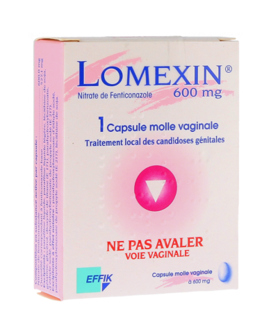 LOMEXIN 600mg  Boite de 1 capsule molle vaginale