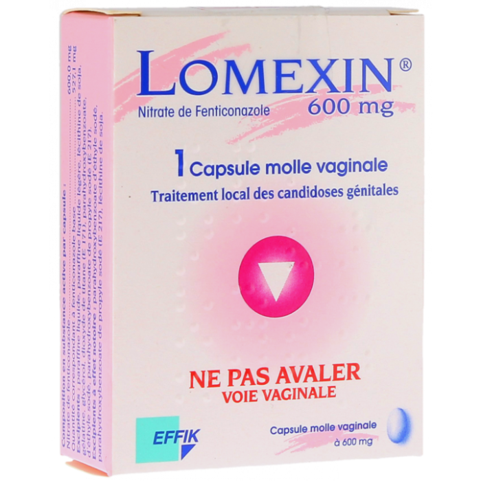 LOMEXIN 600mg  Boite de 1 capsule molle vaginale