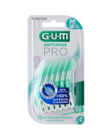 GUM Soft-Picks Brossettes Pro Taille M Boite de 30