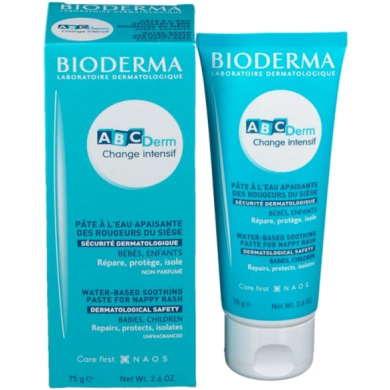 BIODERMA ABCDerm Change Intensif  Pâte à l' Eau Réparatrice des Rougeurs du Siège Tube de 75 ml