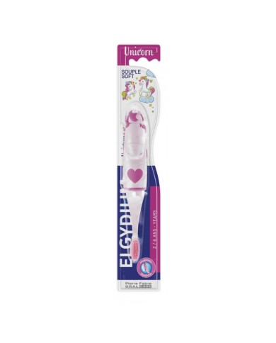ELGYDIUM BROSSE A DENTS SOUPLE  LICORNE 2-6 ANS