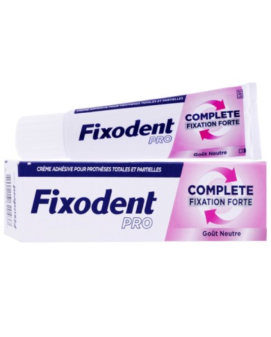 FIXODENT PRO COMPLETE Fixation forte  GOÛT NEUTRE Tube de 47Grammes